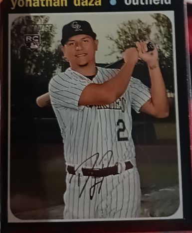 2020 Topps Heritage High Number #705 Yonathan Daza — front