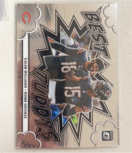 2025 Donruss Optic #8 Caleb Williams Rome Odunze Best Tuddys Chicago Bears — front