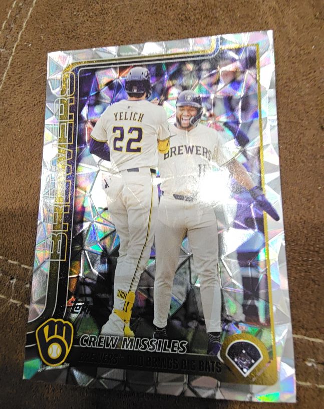 2025 Topps Update #US233 Christian Yelich/Jackson Chourio — front