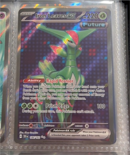 2024 Pokémon Scarlet & Violet Temporal Forces #186 Iron Leaves ex — front