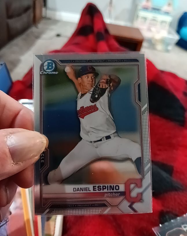 2021 Bowman Chrome #BCP-123 Daniel Espino — front