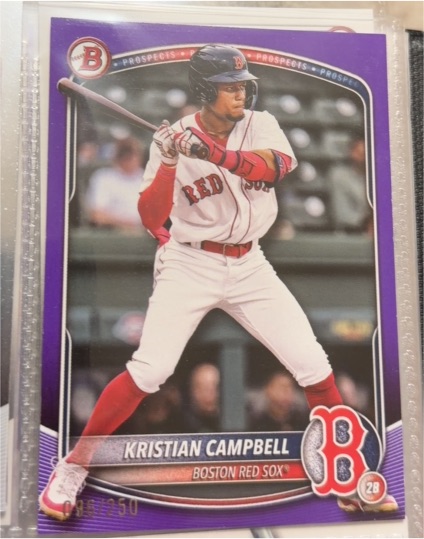2025 Bowman Prospects #BP-42 Kristian Campbell — front