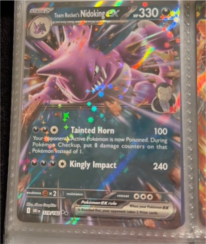 Pokemon SV10: Destined Rivals #119 Team Rocket's Nidoking ex — front