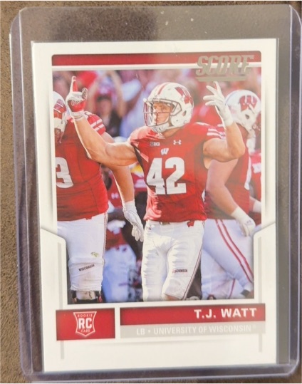 2017 Panini Score #336 T.J. Watt Rookie Card — front