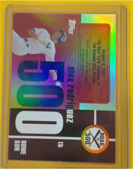 2007 Topps #ARHR500 Alex Rodriguez Road to 500 Home Run — front