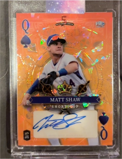 2024 Wild Card 5 Card Stacked Deck #Queen of Spades Matt Shaw — front