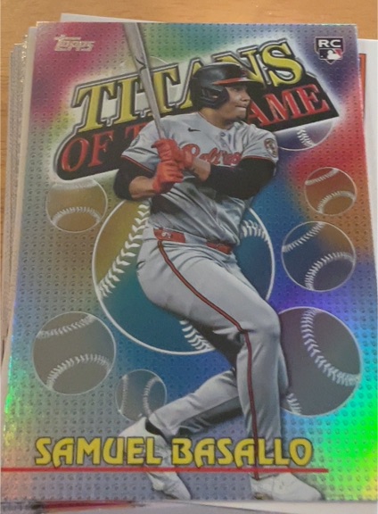 2026 Topps Series 1 #TOG-10 Samuel Basallo Titans of the Game — front