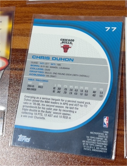 2006 Topps #77 Chris Duhon — front
