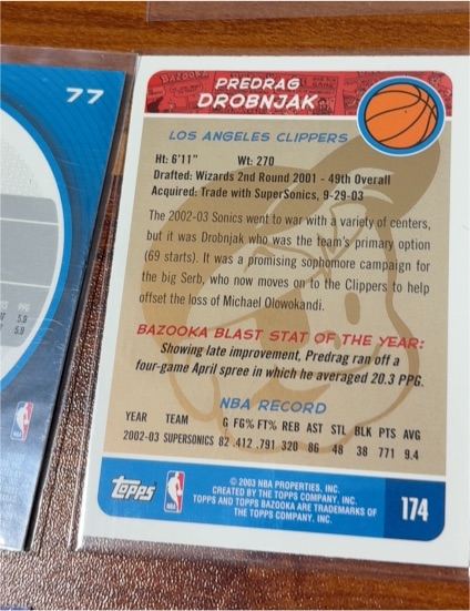 2003-04 Topps #174 Predrag Drobnjak — front