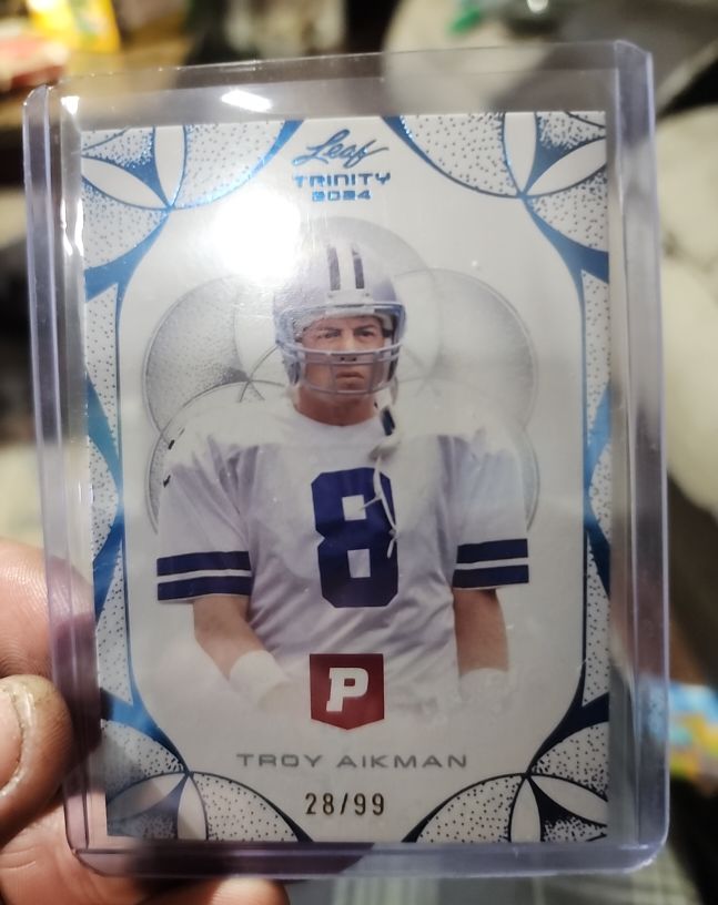 2024 Leaf Trinity #28 Troy Aikman — front