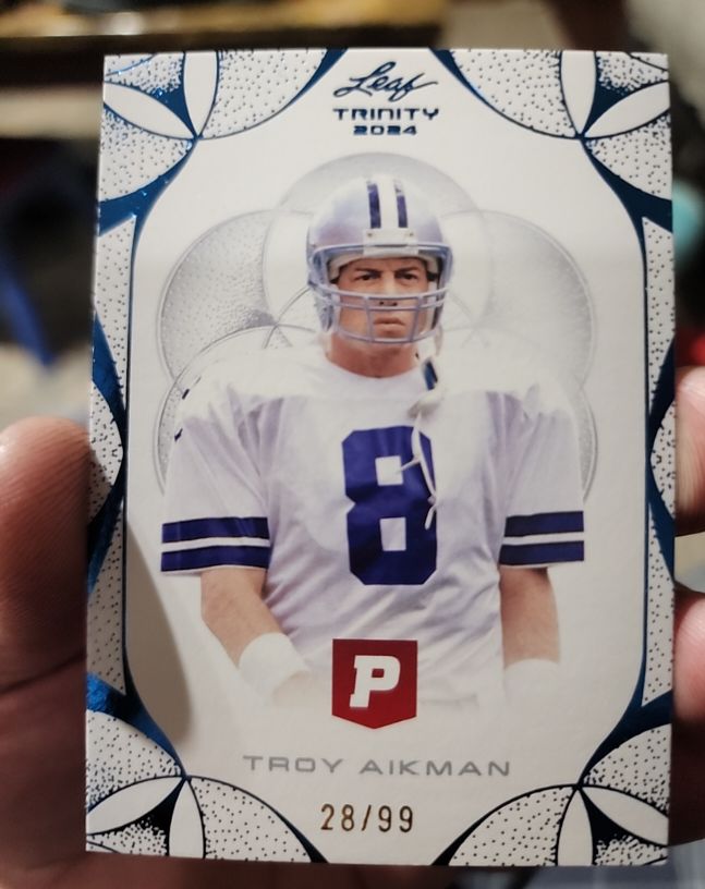 2024 Leaf Trinity #28 Troy Aikman — front