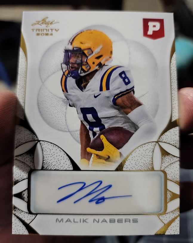 2024 Leaf Trinity #BA-MN2 Malik Nabers — front