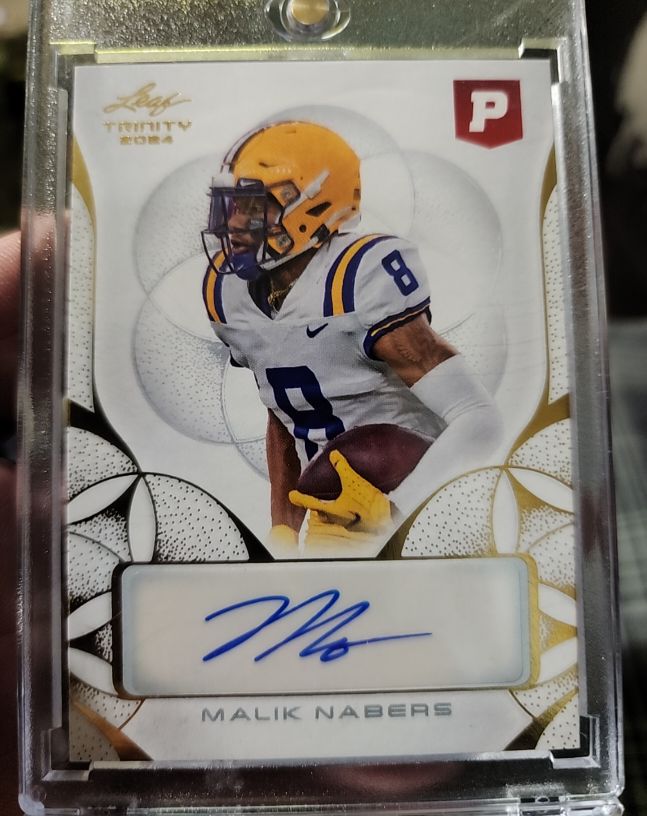 2024 Leaf Trinity #CAMN2 Malik Nabers — front