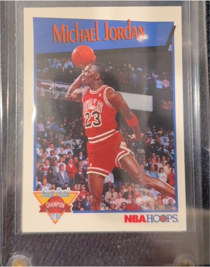 1991-92 NBA Hoops Slam Dunk Champion #IV Michael Jordan — front
