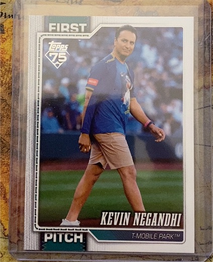 2026 Topps Series 1 First Pitch #FP-4 Kevin Negandhi — front