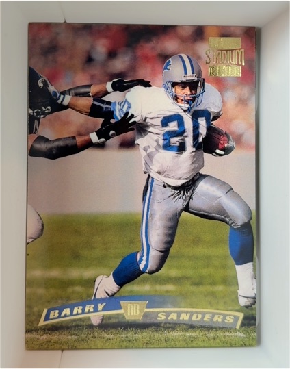 1996 Topps Stadium Club #120 Barry Sanders — front