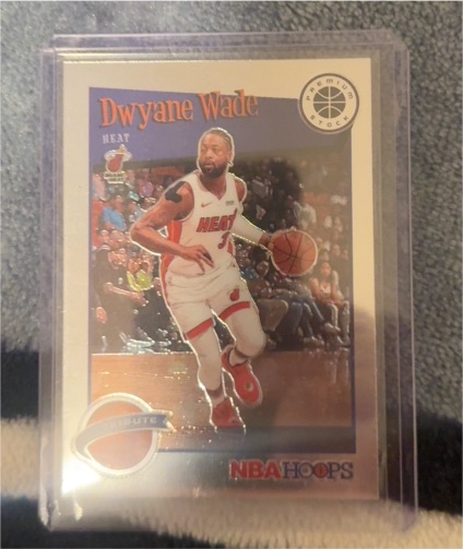 2019-20 Panini NBA Hoops Premium Stock #287 Dwyane Wade Tribute — front
