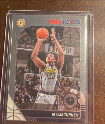 2019-20 Panini NBA Hoops Premium Stock #77 Myles Turner — front