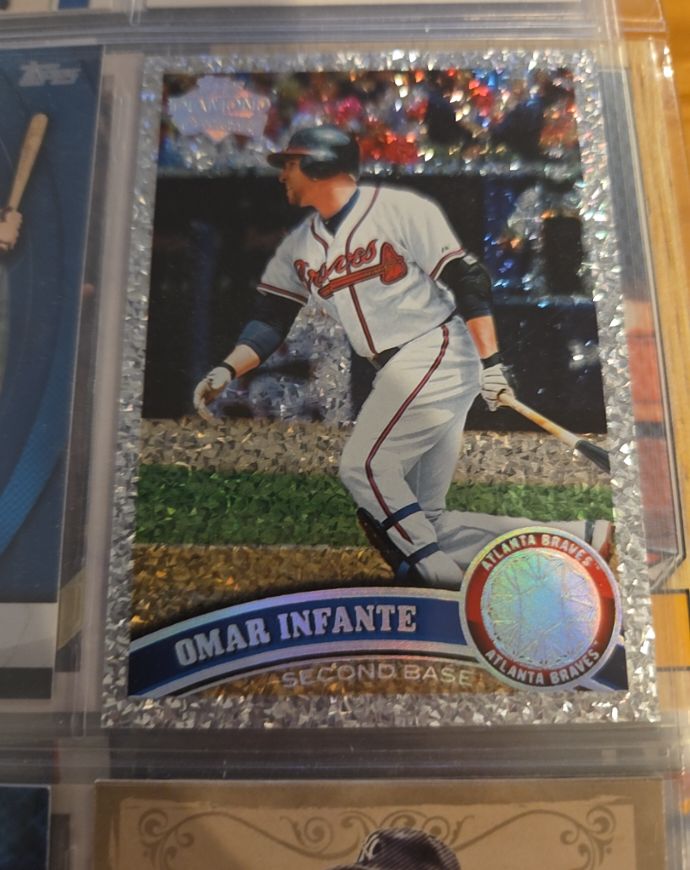 2011 Topps Platinum Diamond Anniversary #81 Omar Infante — front