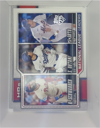 2026 Topps Series 1 #84 National League HR Leaders Schwarber/ Ohtani/ Soto — front