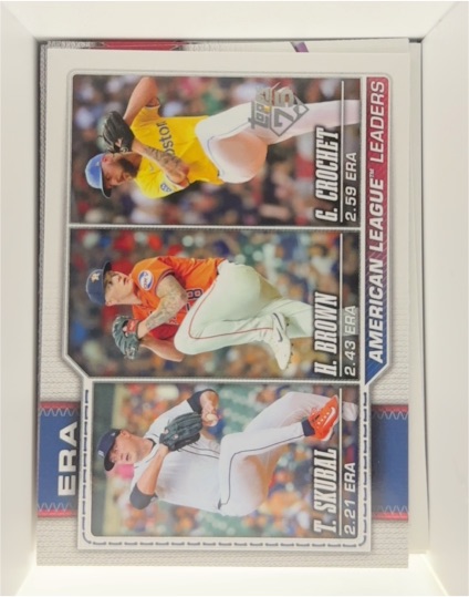 2026 Topps Series 1 #327 American League Leaders ERA Skubal Brown Crochet — front