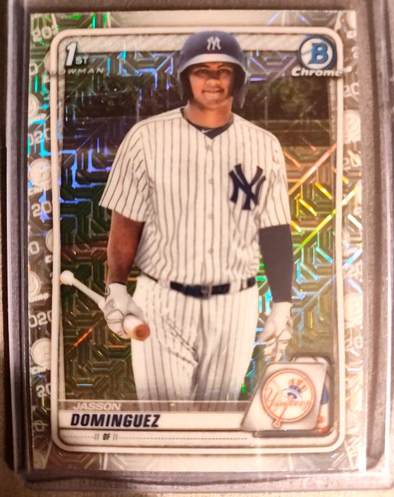 2020 Bowman Chrome Mega Box Mojo Refractor #BCP-8 Jasson Dominguez — front