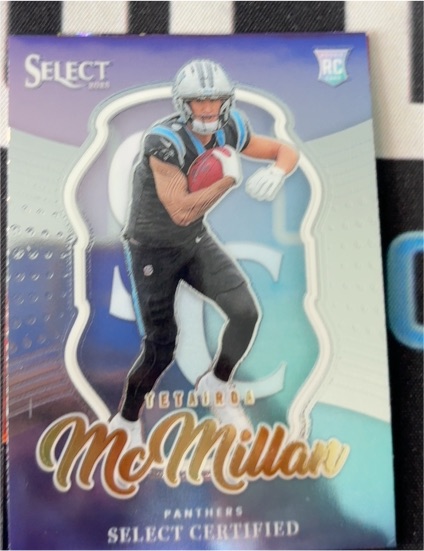 2025 Panini Select #5 Tetairoa McMillan Select Certified Rookie — front