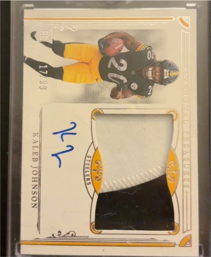 2025 Panini National Treasures #192 Kaleb Johnson — front