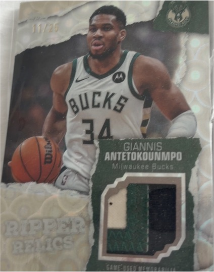 2025-26 Topps Ripper Relics #RR-GA Giannis Antetokounmpo — front