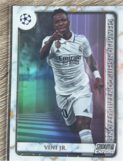 2022-23 Topps Stadium Club Chrome UEFA #CC-VJR Vini Jr. Championship Contributions — front