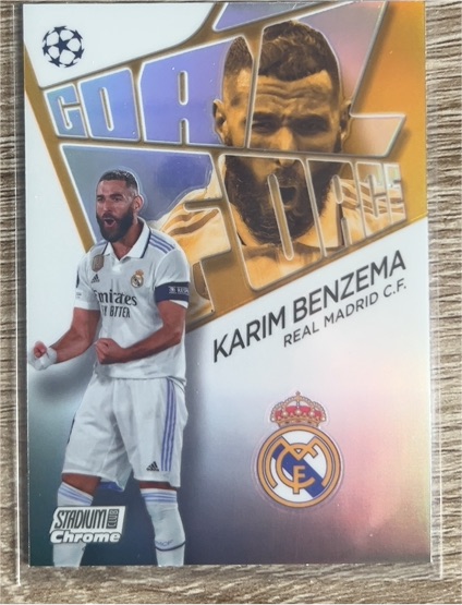 2022-23 Topps Stadium Club Chrome #GF-KB Karim Benzema Goal Force — front