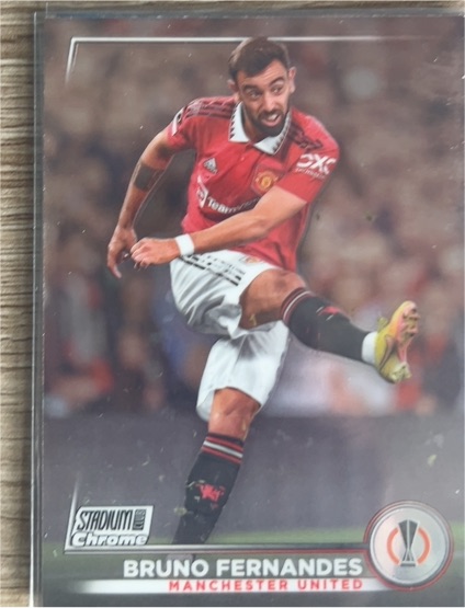 2022-23 Topps Stadium Club Chrome UEFA #81 Bruno Fernandes Manchester United — front