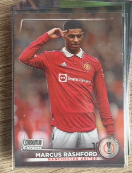 2022-23 Topps Stadium Club Chrome UEFA #96 Marcus Rashford — front