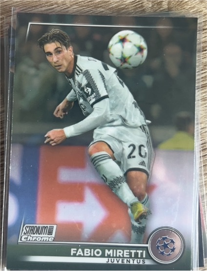 2022-23 Topps Stadium Club Chrome UEFA #36 Fabio Miretti Juventus — front