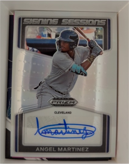2022 Panini Prizm Draft Picks #SS-AM Angel Martinez Signing Sessions — front