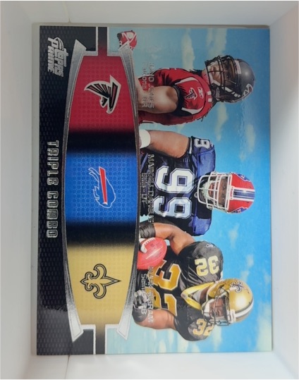 2011 Topps Prime Triple Combo #TC-JDI Julio Jones / Marcell Dareus / Mark Ingram — front