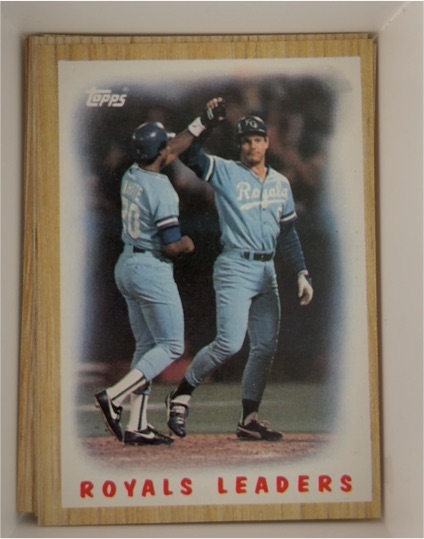 1987 Topps #256 Royals Leaders George Brett Frank White — front