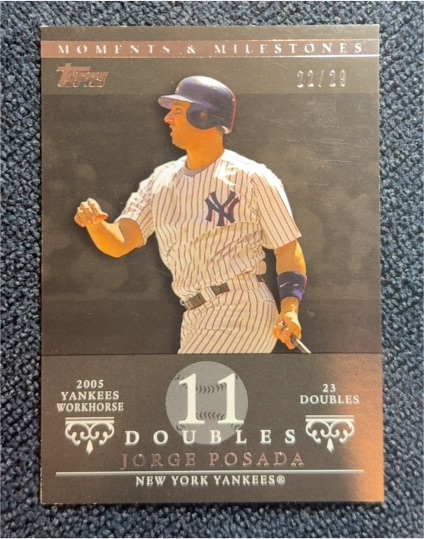 2007 Topps Moments & Milestones Black #118 Jorge Posada — front