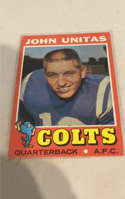 1971 Topps #1 John Unitas — front