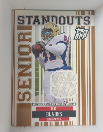 2007 Topps Draft Picks & Prospects Senior Standout Jersey #SS-HB H.B. Blades — front
