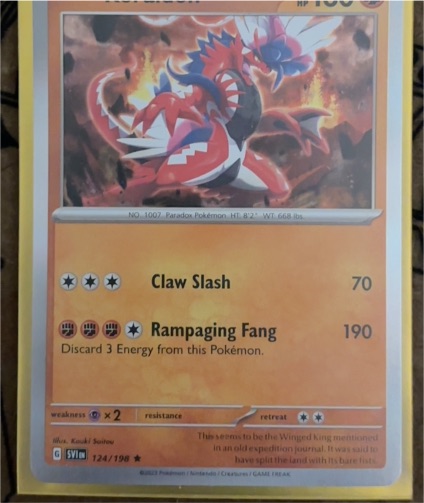 2023 Pokémon Scarlet & Violet #124 Koraidon — front