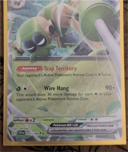 2023 Pokémon Scarlet & Violet #019 Spidops EX — front