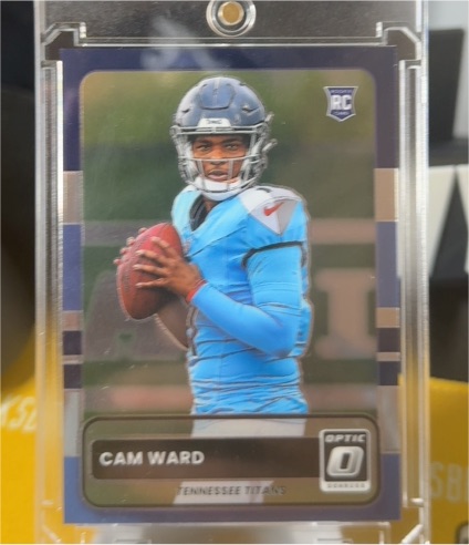 2025 Panini Donruss Optic Throwback #1 Cam Ward Rookie Card — front