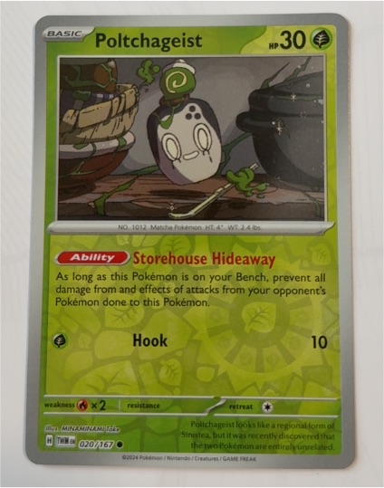 2024 Pokémon SV06: Twilight Masquerade #020 Poltchageist — front