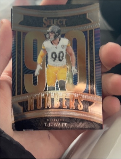 2025 Panini Select #18 T.J. Watt Numbers Insert — front
