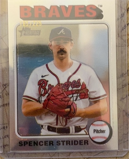 2024 Topps Heritage High Number Chrome #443 Spencer Strider — front