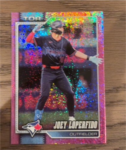 2026 Topps Series 1 #263 Joey Loperfido Pink Sandglitter — front
