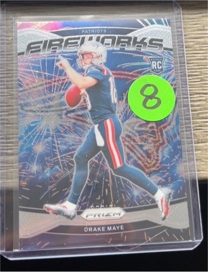 2024 Panini Prizm Fireworks #22 Drake Maye — front