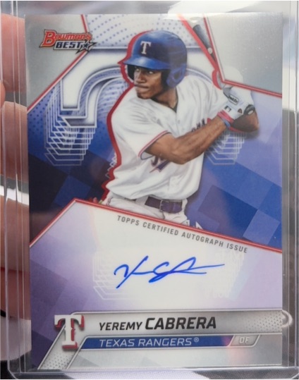 2025 Bowman's Best #B25-YCA Yeremy Cabrera — front