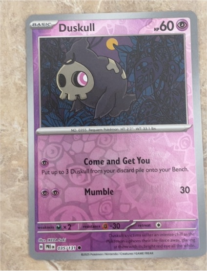 2025 Pokemon SV: Prismatic Evolutions #035 Duskull — front